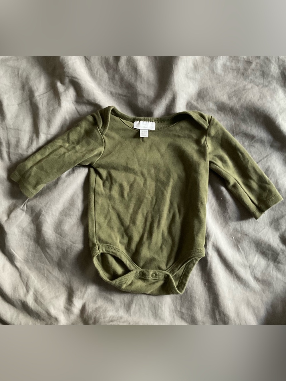 Classic Olive Long-Sleeve Baby One-Piece